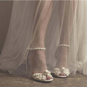 Fashion Full Pearl Sandals Peep Toe