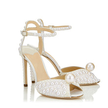 Load image into Gallery viewer, Fashion Full Pearl Sandals Peep Toe