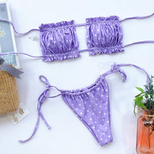 Load image into Gallery viewer, Pleated Bandeau Swimsuit