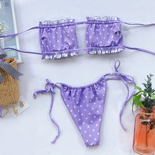 Load image into Gallery viewer, Pleated Bandeau Swimsuit