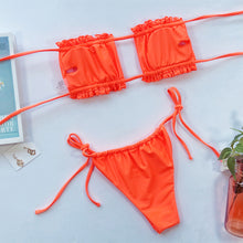 Load image into Gallery viewer, Pleated Bandeau Swimsuit