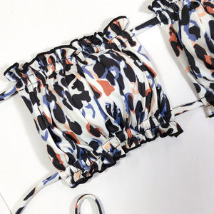 Pleated Bandeau Swimsuit