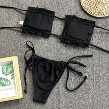 Load image into Gallery viewer, Pleated Bandeau Swimsuit