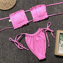 Load image into Gallery viewer, Pleated Bandeau Swimsuit