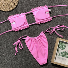 Load image into Gallery viewer, Pleated Bandeau Swimsuit
