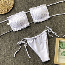 Load image into Gallery viewer, Pleated Bandeau Swimsuit