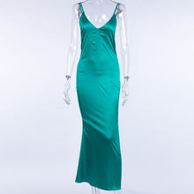 Load image into Gallery viewer, Elegant  Maxi Long Satin Evening Party