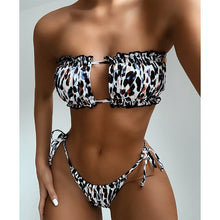 Load image into Gallery viewer, Pleated Bandeau Swimsuit