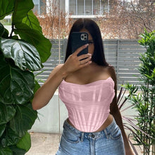 Load image into Gallery viewer, Sleeveless Fashion Strapless Bustier Corset Crop Top