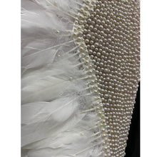 Load image into Gallery viewer, Elegant White Feather Mesh See Through