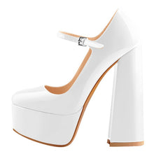 Load image into Gallery viewer, Mary-Jane  Platform Chunky 15~16CM High Pumps Heels