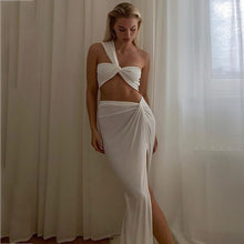 Load image into Gallery viewer, Sexy Strapless Wrap Top and Split Maxi Skirts