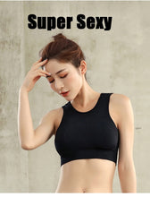 Load image into Gallery viewer, Yoga Crop Top Sports Bra Push Up