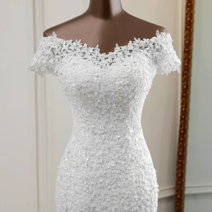 appliques flower robe de mariee elegant bride dress