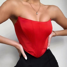 Load image into Gallery viewer, Velvet Fashion Sexy Corset Crop Top