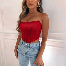 Load image into Gallery viewer, Velvet Fashion Sexy Corset Crop Top