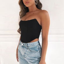 Load image into Gallery viewer, Velvet Fashion Sexy Corset Crop Top