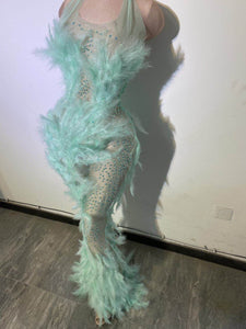 See Through Mesh Mermaid Long Dress