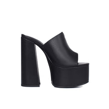 Load image into Gallery viewer, genuine leather sandals fashion brand thick high heel
