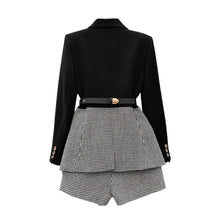 Load image into Gallery viewer, Sashes Blazer Wide Leg Shorts Casual Set