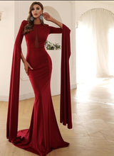 Load image into Gallery viewer, Long Sleeve Evening Dress