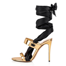 Load image into Gallery viewer, Gold Black Banquet Shoes