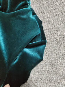 Sexy Backless Diamond Tassel Velvet Dress