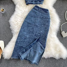 Load image into Gallery viewer, Straps TopsJean Skirt Suit