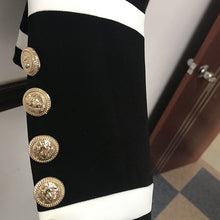 Load image into Gallery viewer, Classic Black White Color Block Metal Buttons Blazer