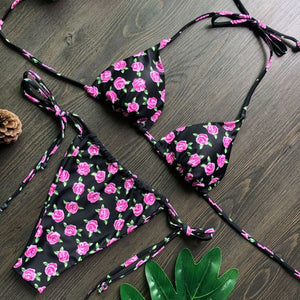 Sexy Micro  Swimsuit Bandage Bikini Set