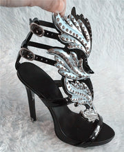 Load image into Gallery viewer, Bling  Bling Crystal Drilled Angle Wings Sandals