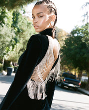 Load image into Gallery viewer, Sexy Backless Diamond Tassel Velvet Dress
