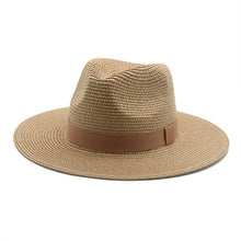 Load image into Gallery viewer, spring jazz caps ribbon band straw hat