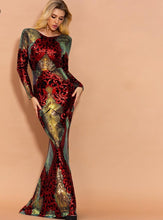 Load image into Gallery viewer, Bodycon Maxi Multi Evening Party Dress
