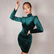 Load image into Gallery viewer, Sexy Backless Diamond Tassel Velvet Dress