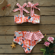 Load image into Gallery viewer, Push-Up Padded Bra Ruffles Bandage Bikini Set