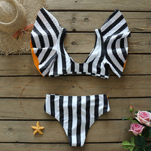 Load image into Gallery viewer, Push-Up Padded Bra Ruffles Bandage Bikini Set