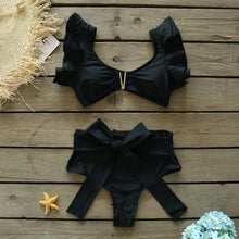 Load image into Gallery viewer, Push-Up Padded Bra Ruffles Bandage Bikini Set
