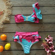 Load image into Gallery viewer, Push-Up Padded Bra Ruffles Bandage Bikini Set