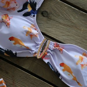 Push-Up Padded Bra Ruffles Bandage Bikini Set