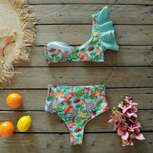 Load image into Gallery viewer, Push-Up Padded Bra Ruffles Bandage Bikini Set