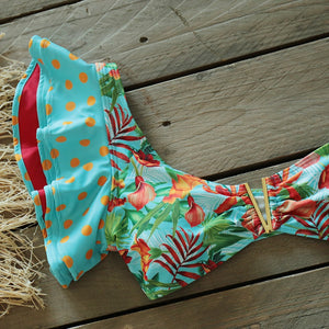 Push-Up Padded Bra Ruffles Bandage Bikini Set