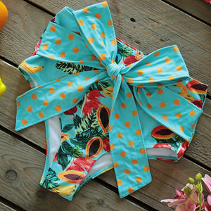 Push-Up Padded Bra Ruffles Bandage Bikini Set