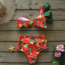 Load image into Gallery viewer, Push-Up Padded Bra Ruffles Bandage Bikini Set