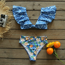 Load image into Gallery viewer, Push-Up Padded Bra Ruffles Bandage Bikini Set