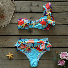 Load image into Gallery viewer, Push-Up Padded Bra Ruffles Bandage Bikini Set