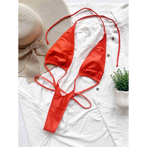 String Mini Micro Thong One Piece Swimsuit