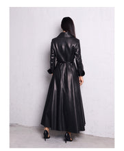 Load image into Gallery viewer, Maxi Leather Trench Coat