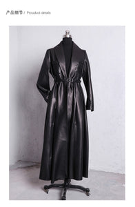 Maxi Leather Trench Coat