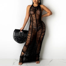 Load image into Gallery viewer, Sleeveless Summer See Through Maxi Dress